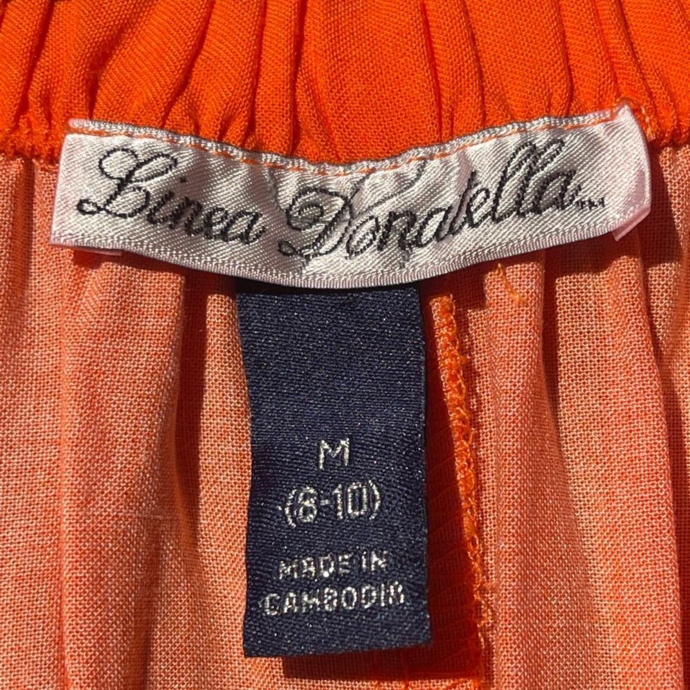 Linea Donatella Orange and Pink Women's Dress Size M - Picture 6 of 12